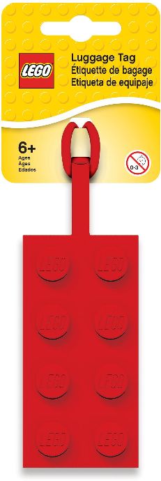 2x4 Red Luggage Tag