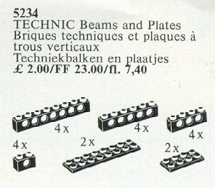 20 Technic Beams and Plates Black