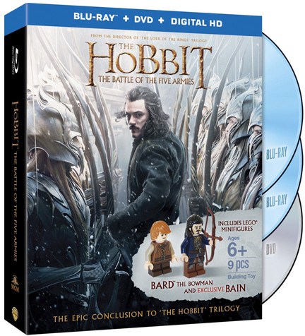 The Hobbit - The Battle of the Five Armies DVD/Blu-ray with 2 minifigs