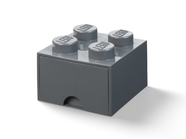 LEGO 4-Stud Dark Gray Storage Brick Drawer
