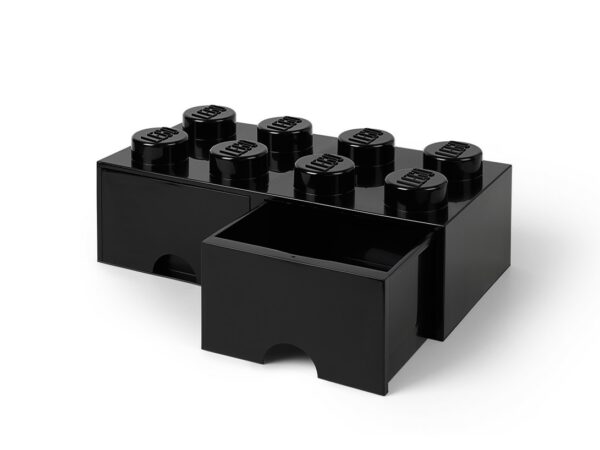 8 Stud Black Storage Brick Drawer