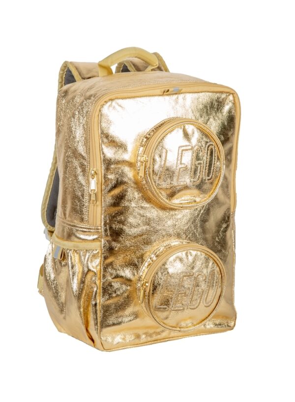 Gold Metallic Brick Backpack