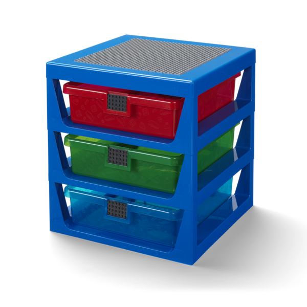 Transparent Blue LEGO Rack System