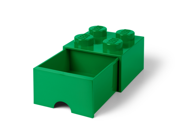 4-Stud Brick Drawer Green